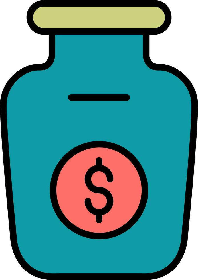 Money Jar Vector Icon