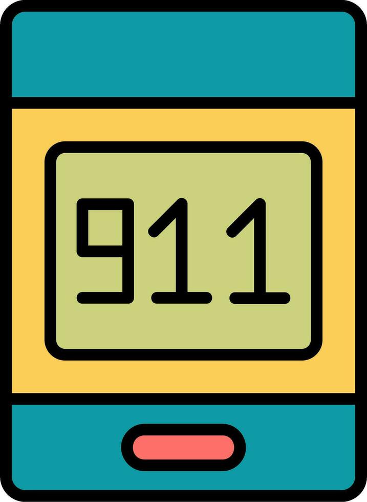 911 Call Vector Icon