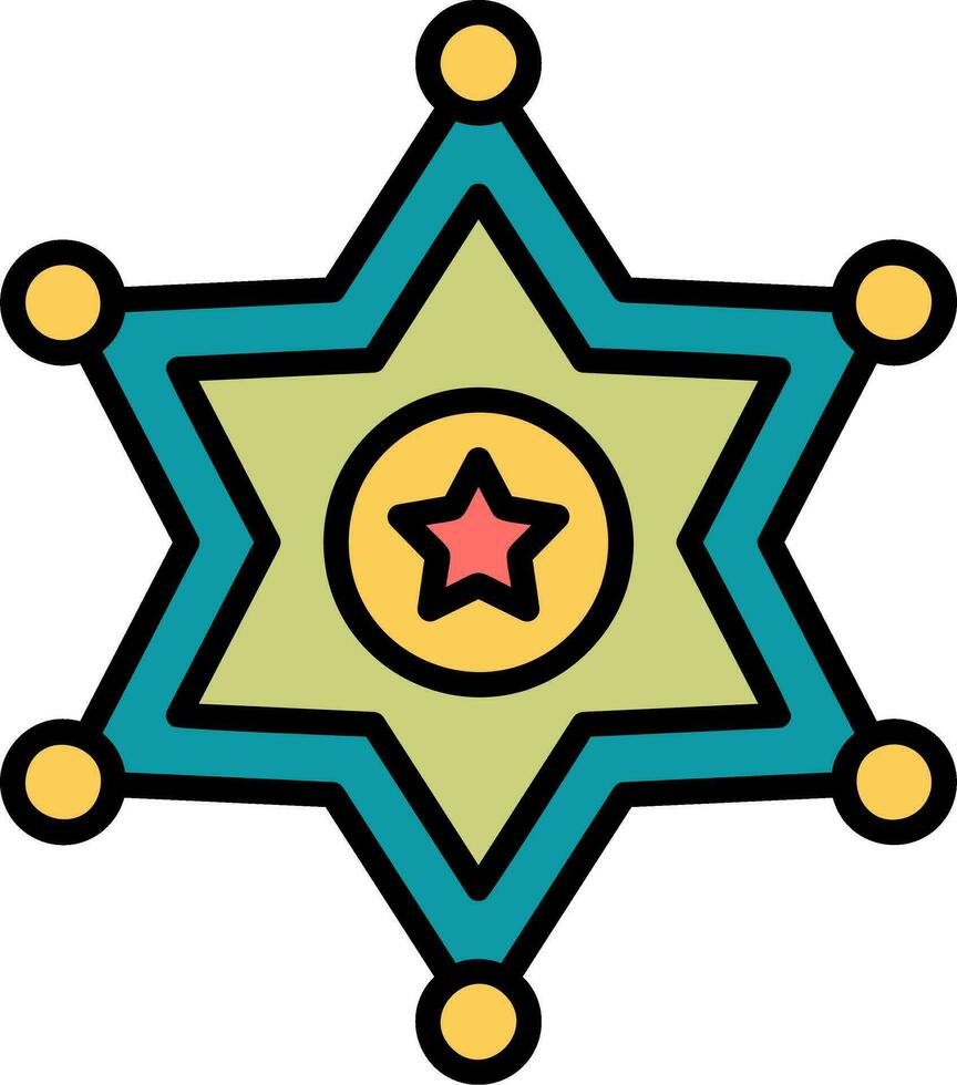 icono de vector de insignia de sheriff