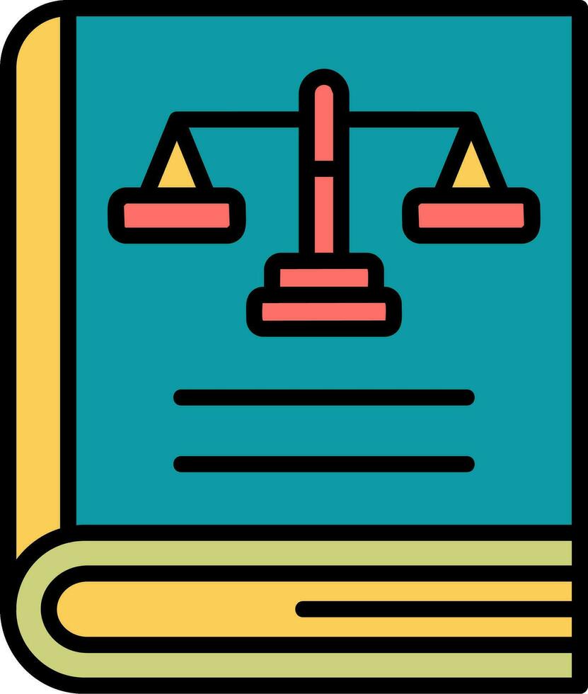 Law Book Vector Icon