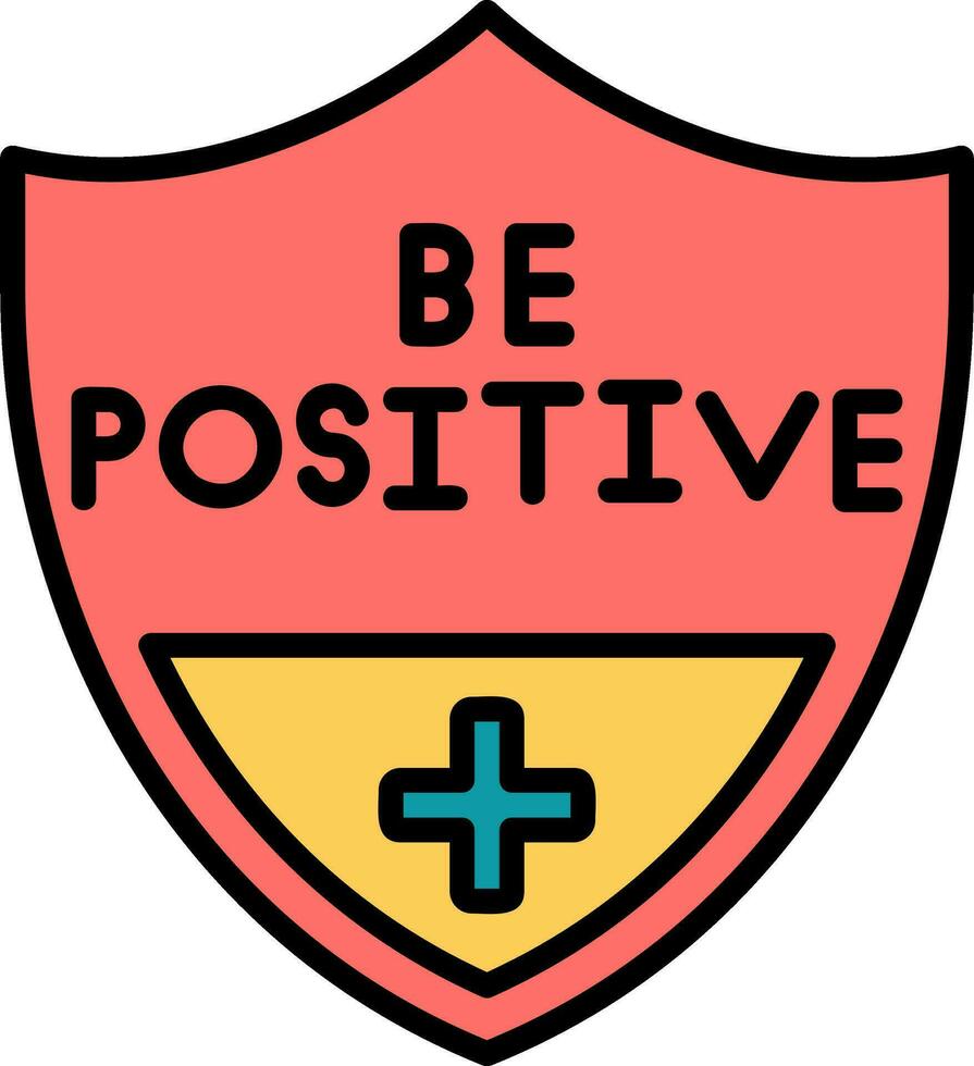 ser positivo vector icono