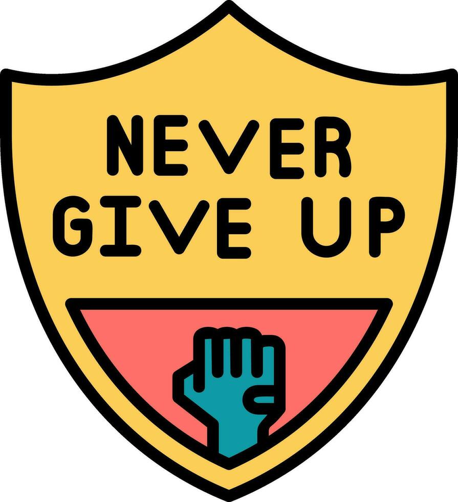 Never Give Up Vector Icon