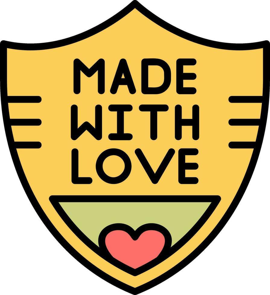 Made With Love Vector Icon