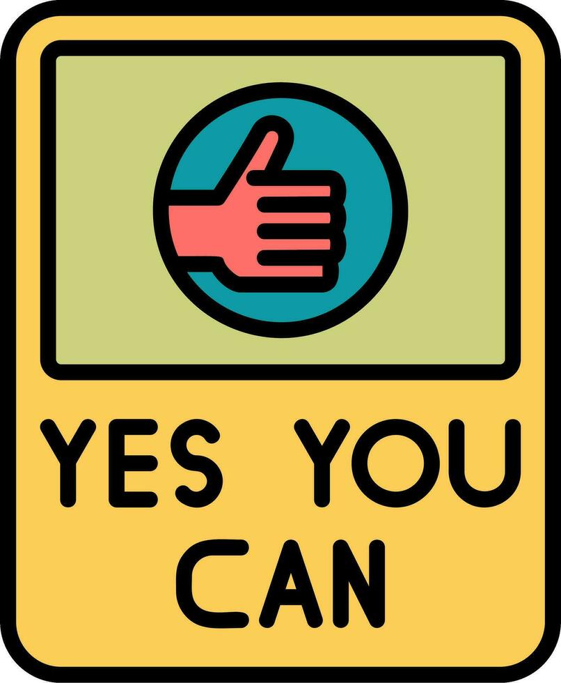 Yes You Can Vector Icon