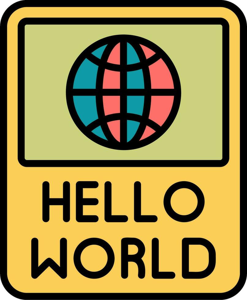 Hello World Vector Icon