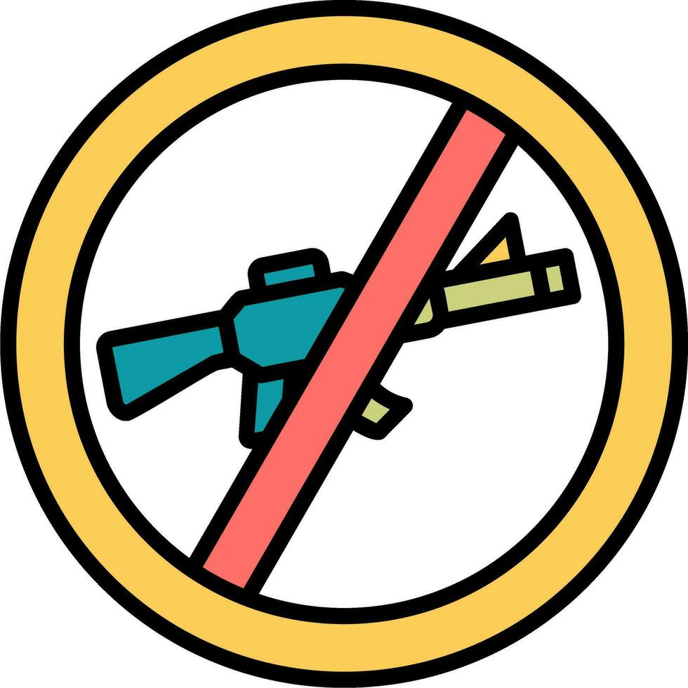 No rifle vector icono