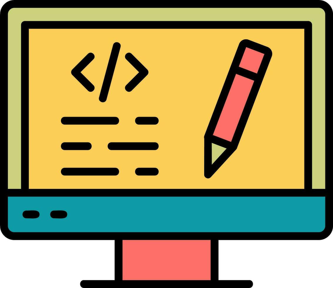 Edit Code Vector Icon