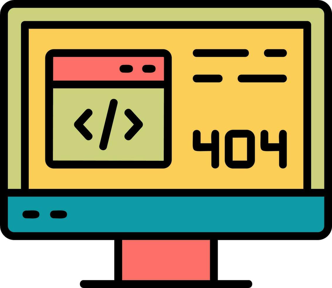 404 Error Vector Icon