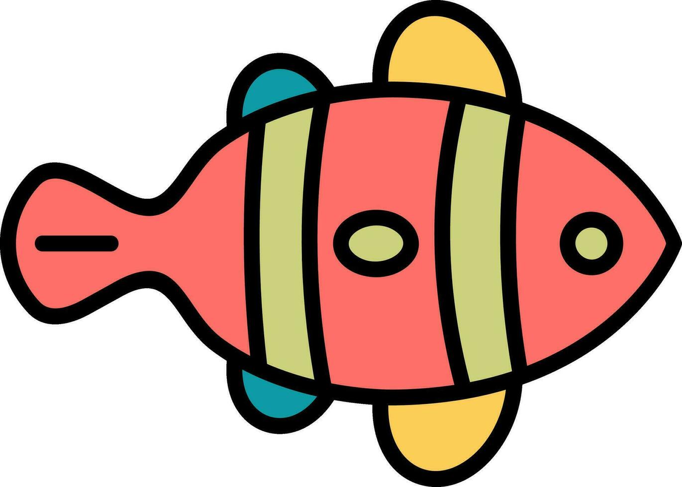 Clown Fish Vector Icon