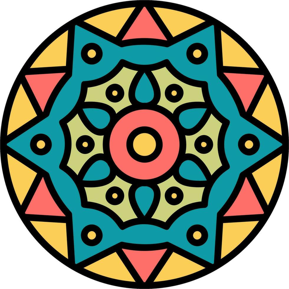 icono de vector de mandala