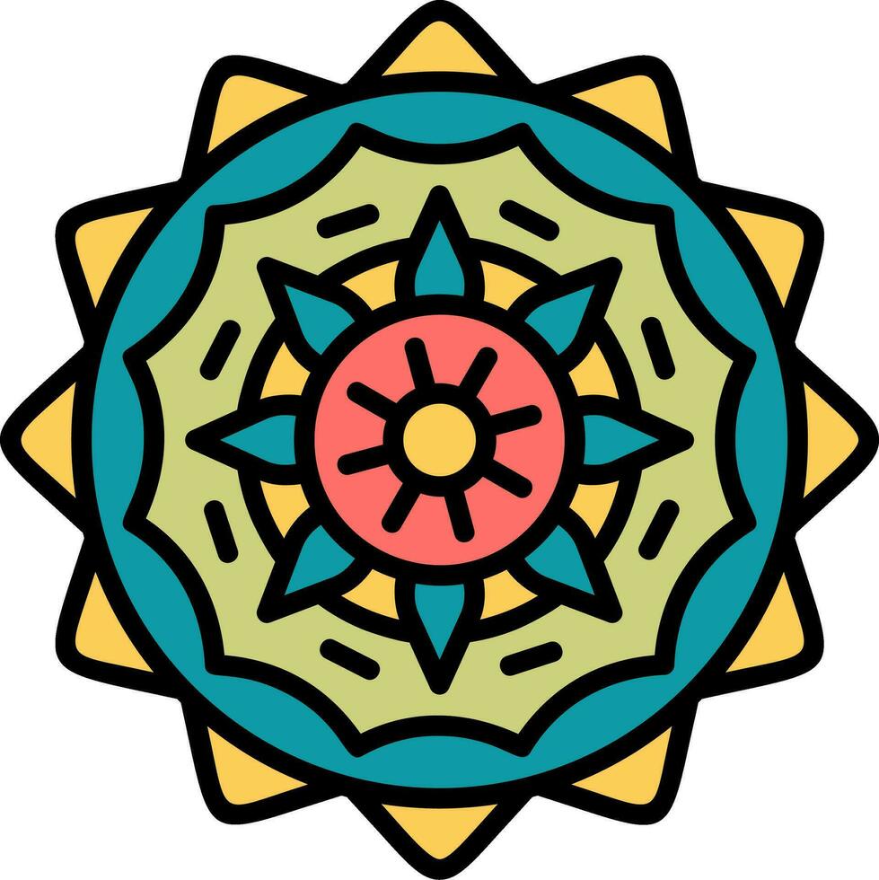 icono de vector de mandala