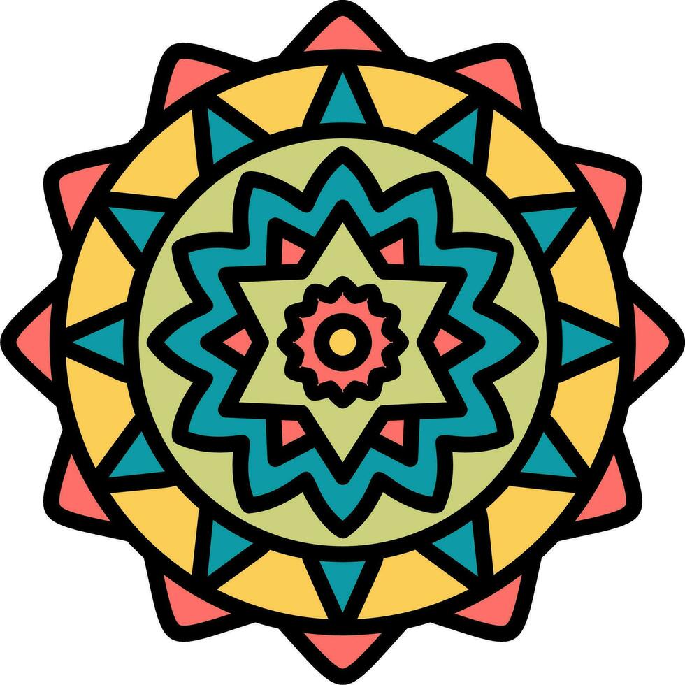 icono de vector de mandala