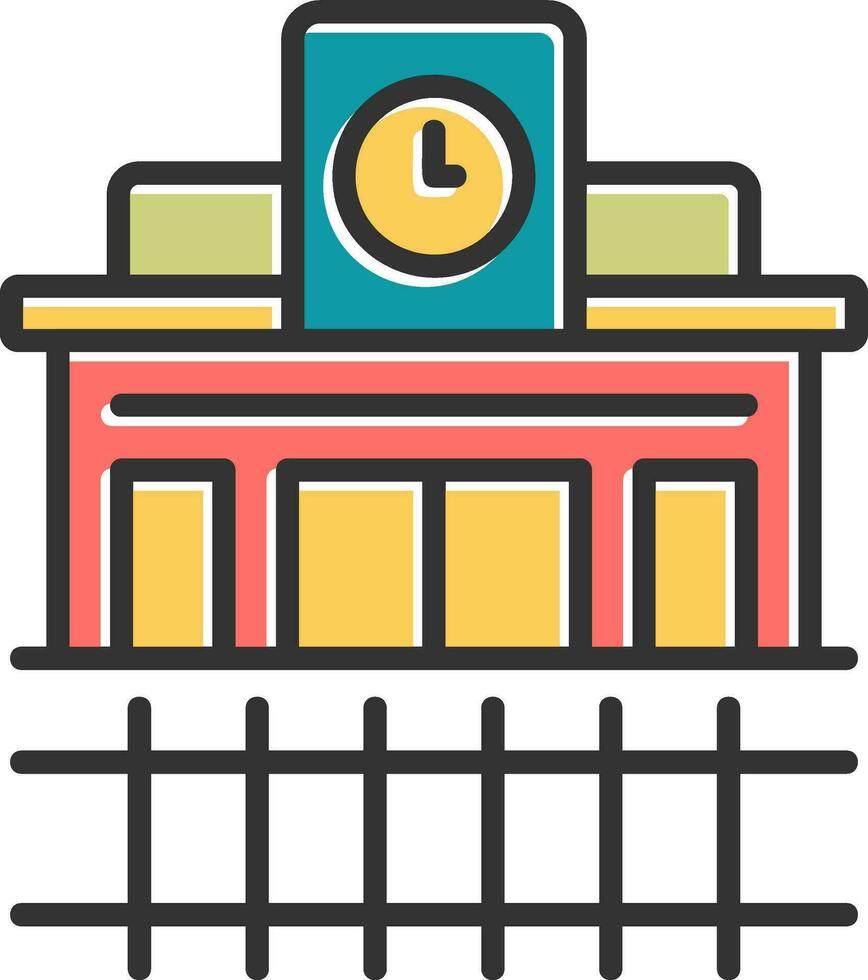 Train Station Vector Icon