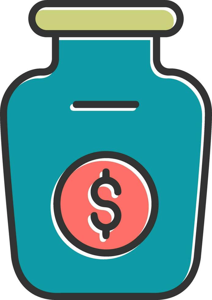 Money Jar Vector Icon