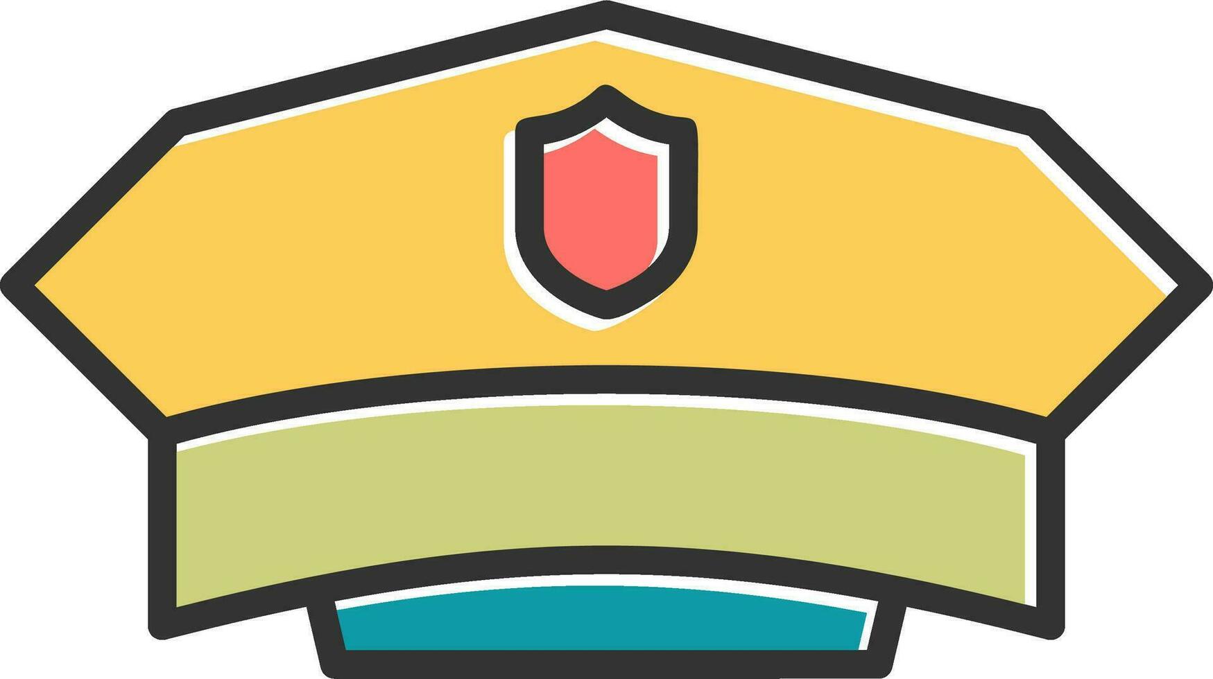 icono de vector de sombrero de policía