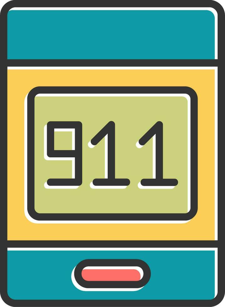 911 Call Vector Icon