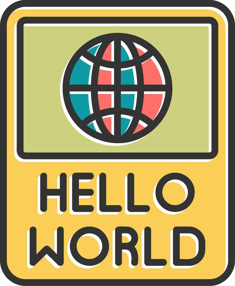 Hello World Vector Icon