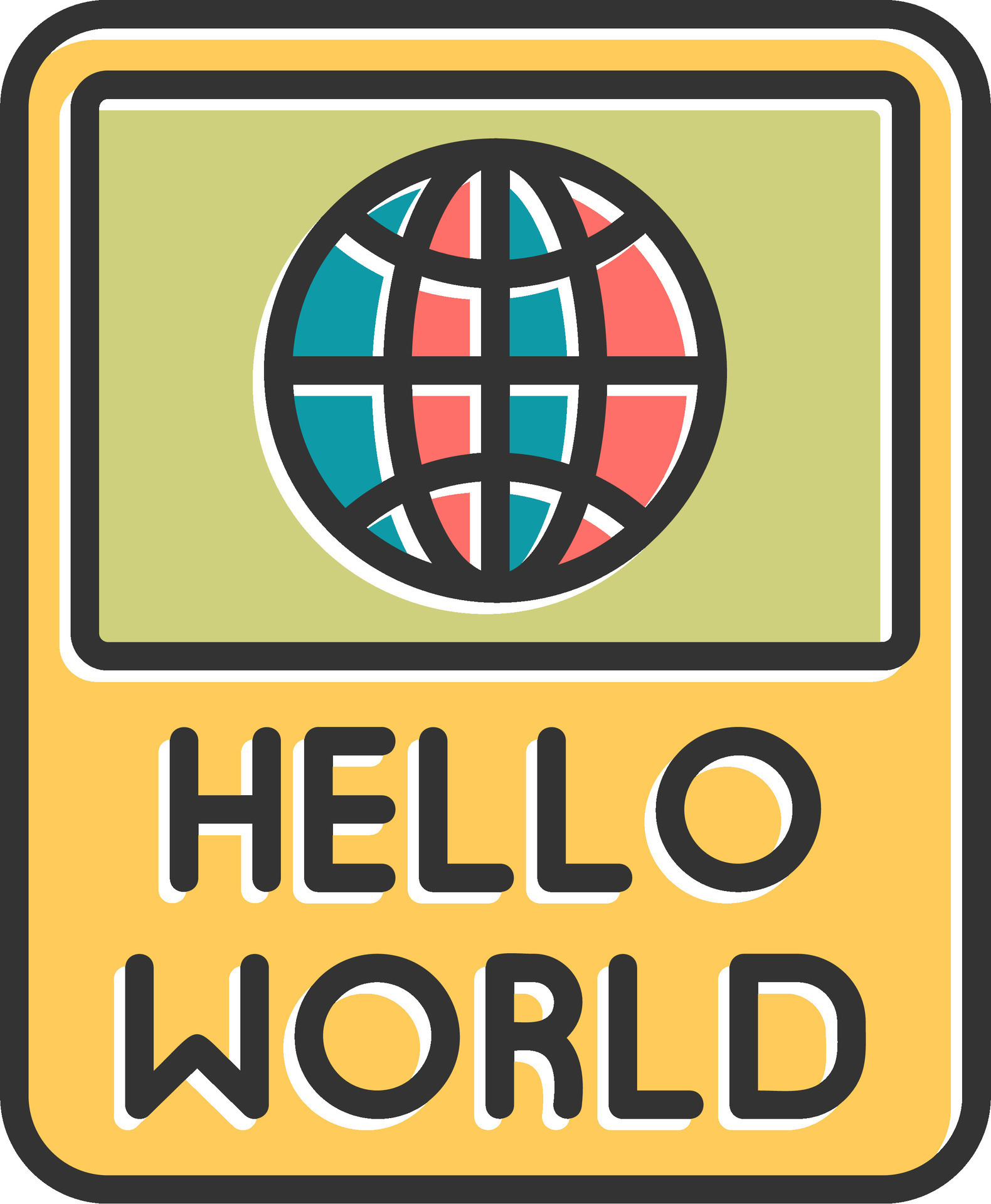 Hola mundo vector icono 31442569 Vector en Vecteezy