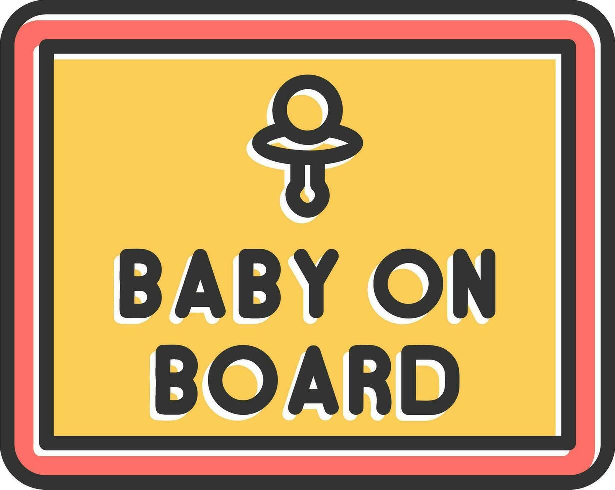 Baby On Board Vector Icon