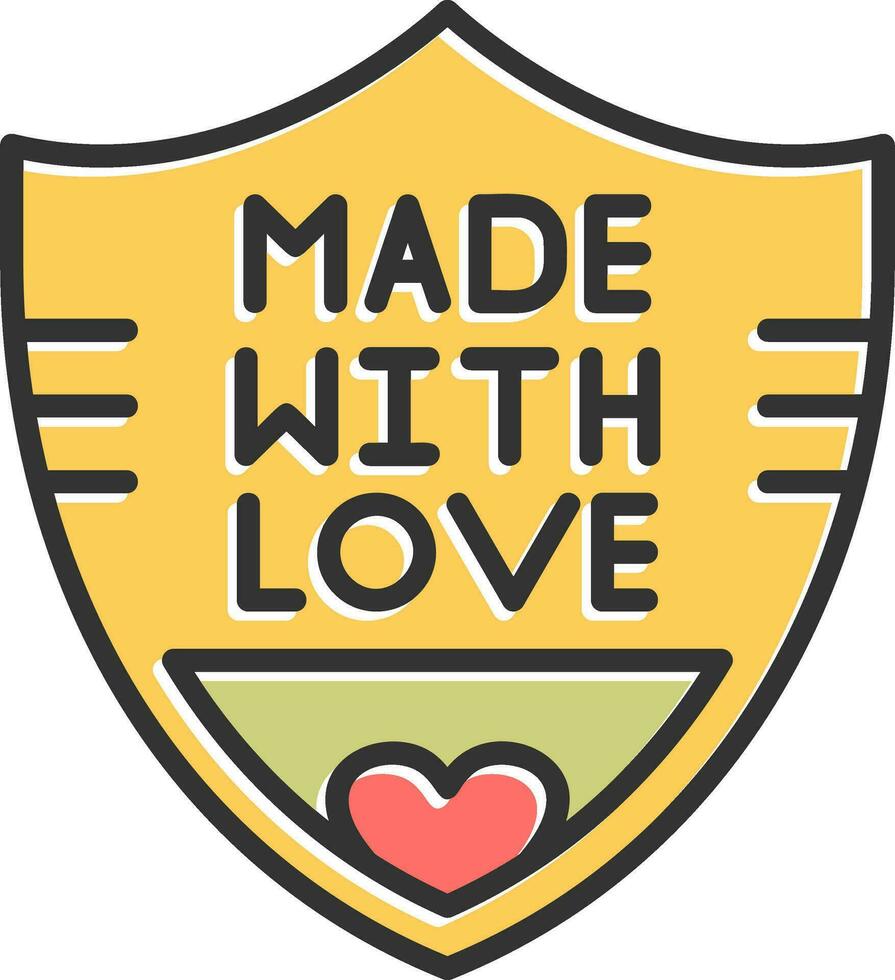 Made With Love Vector Icon