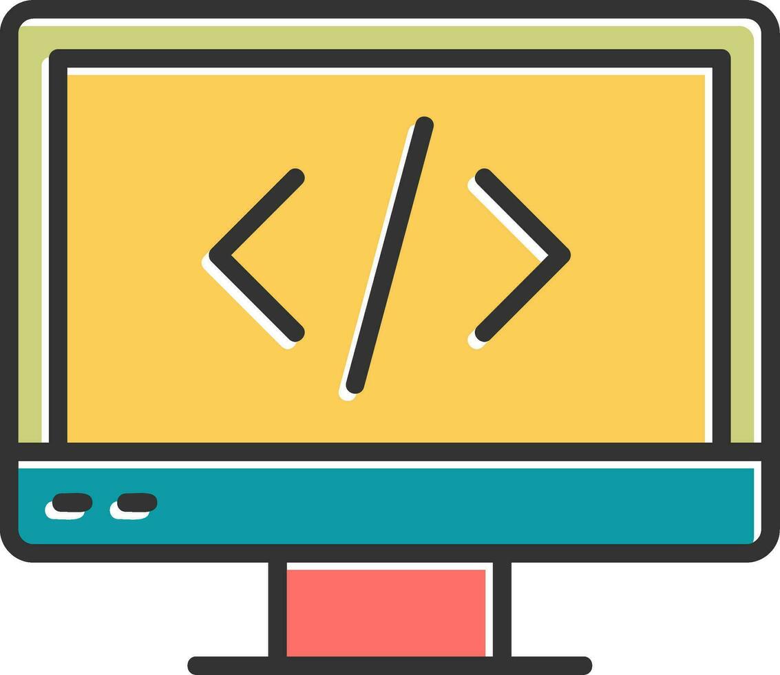 icono de vector de codificación web