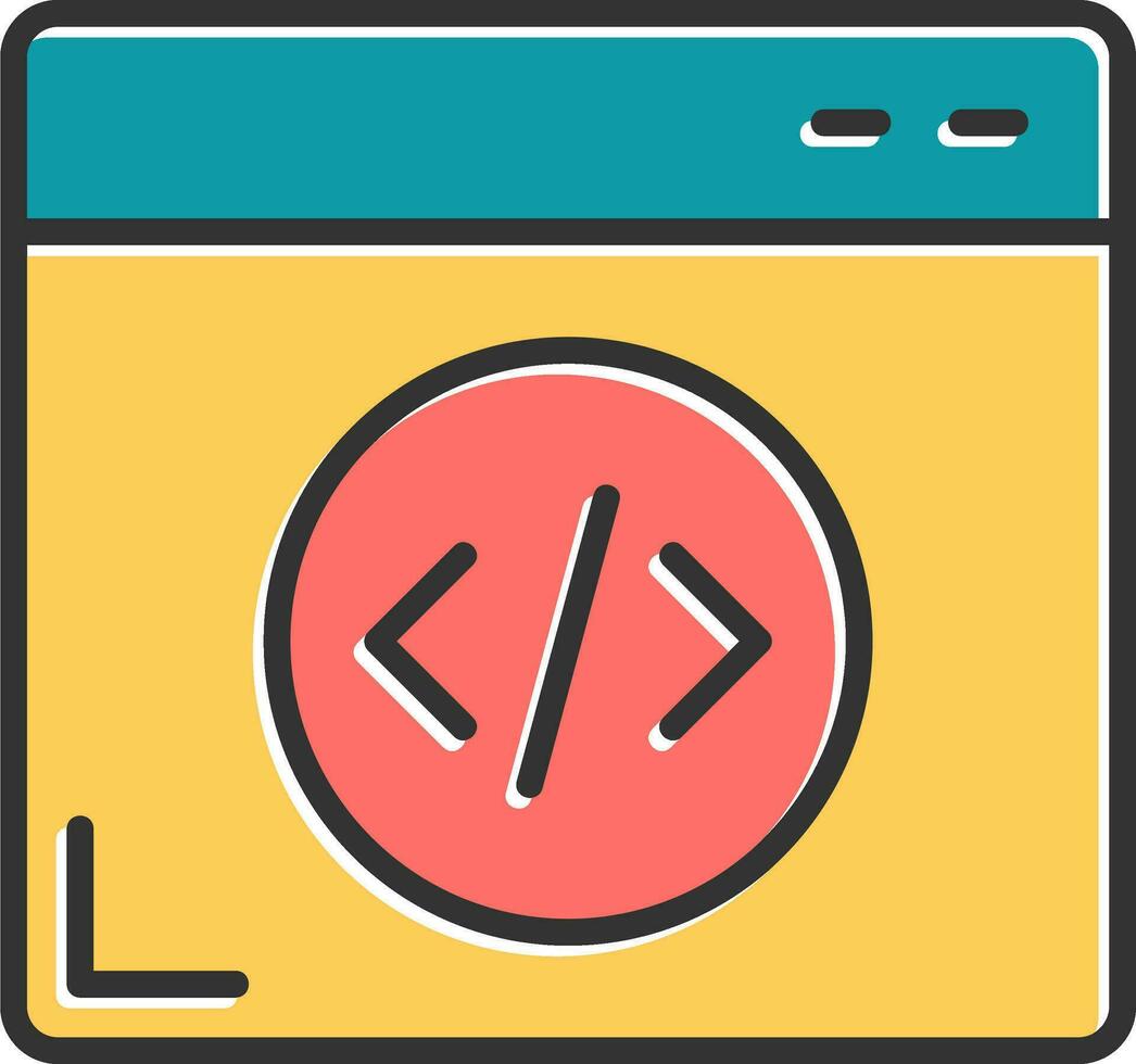 icono de vector de programación web