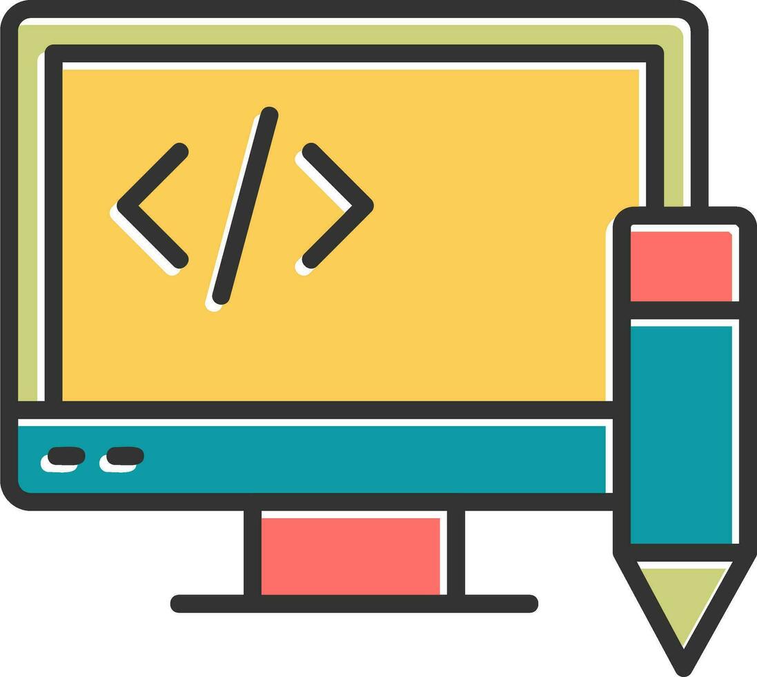 Edit Code Vector Icon