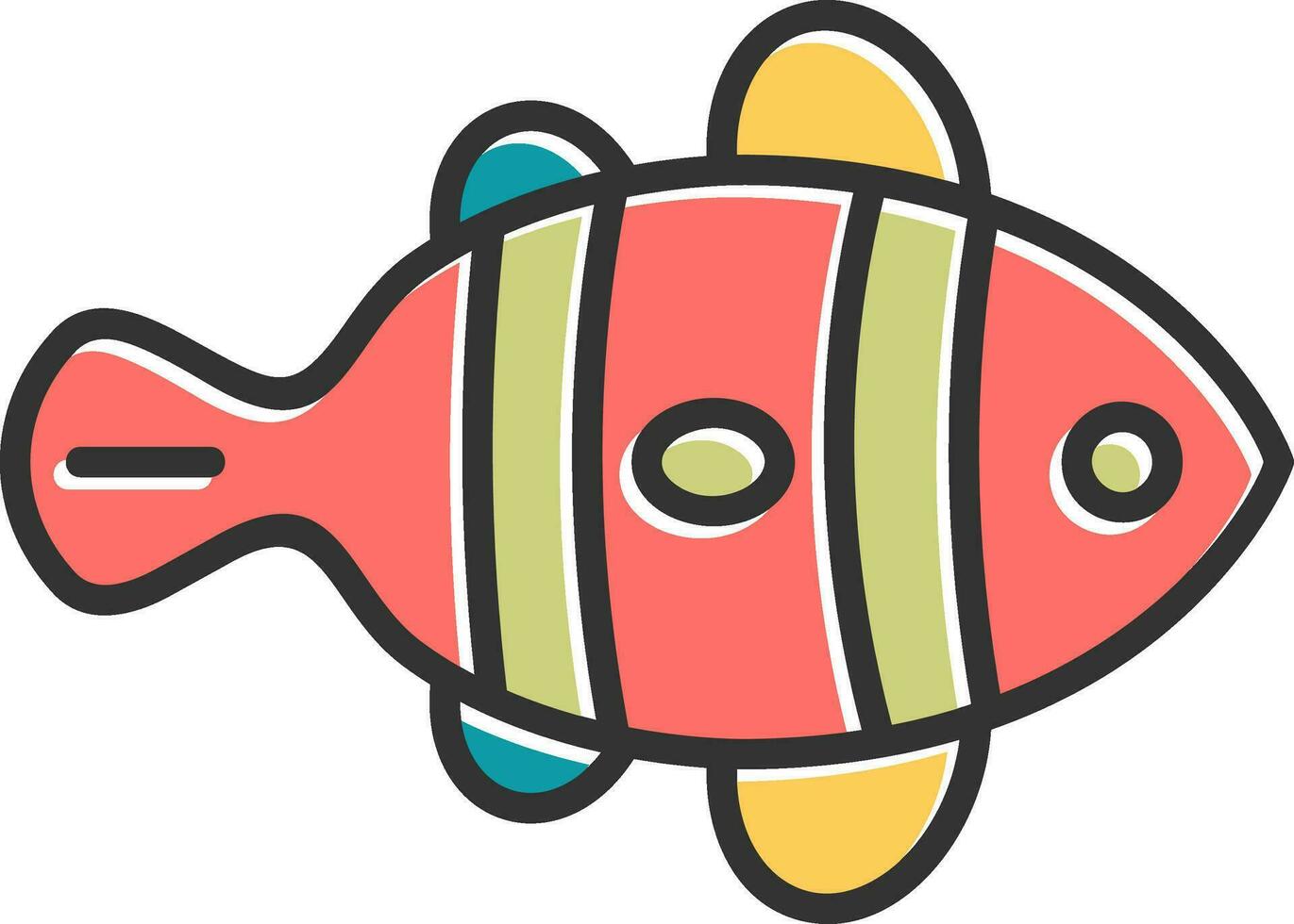 Clown Fish Vector Icon