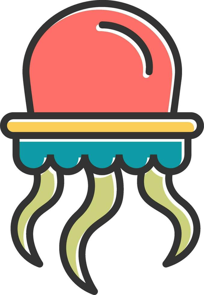 icono de vector de medusas