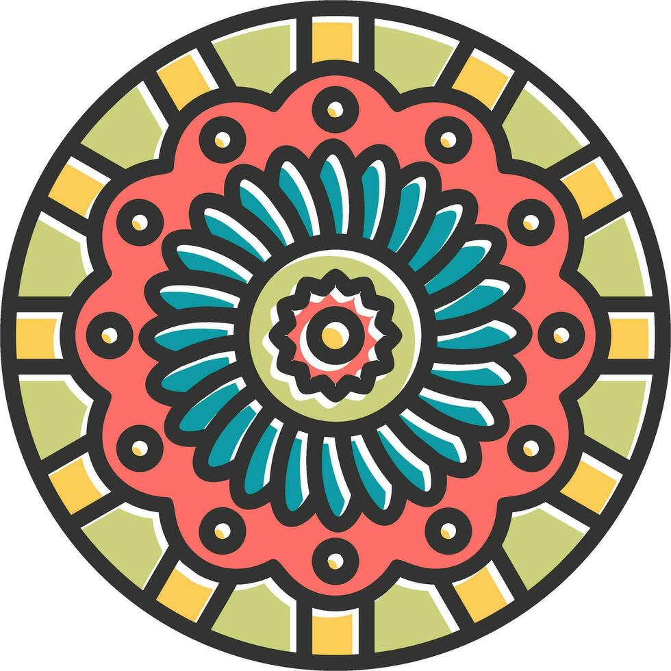 icono de vector de mandala