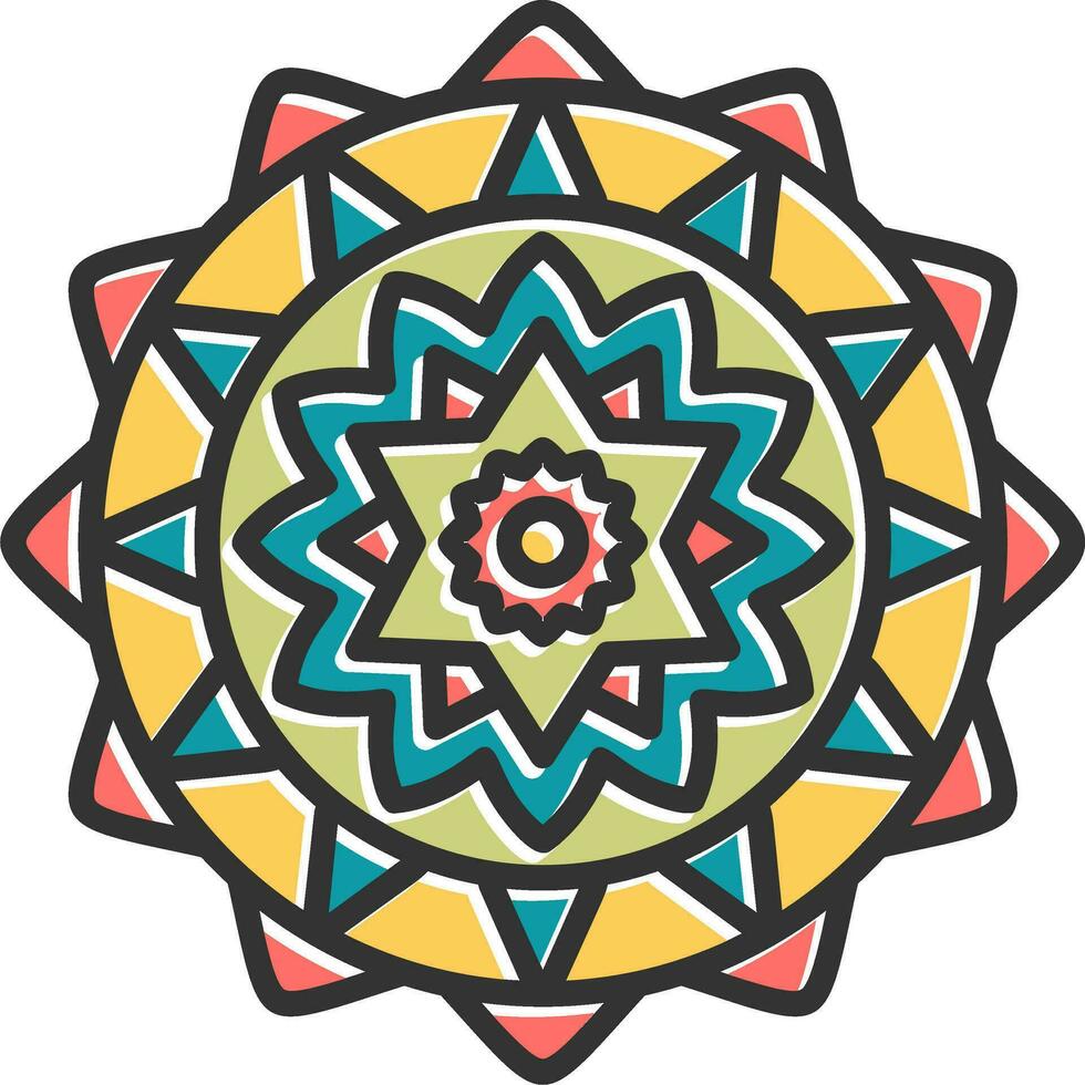 icono de vector de mandala