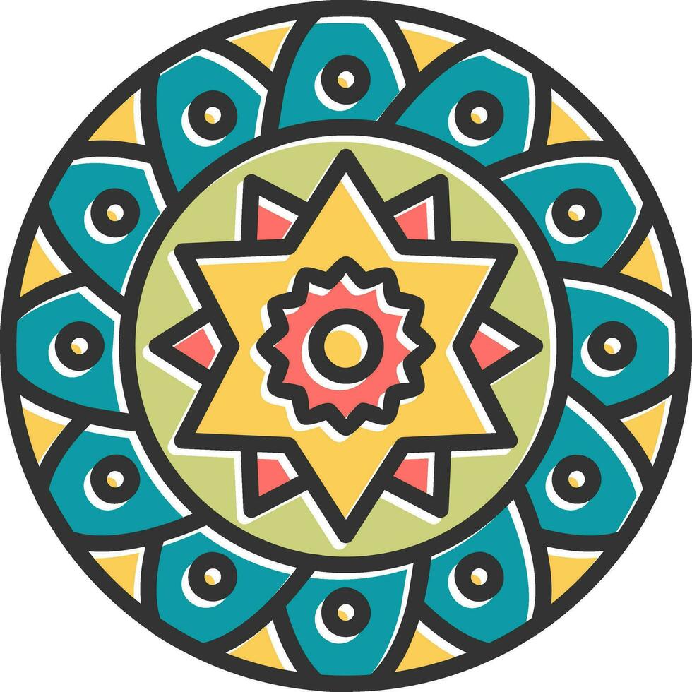 icono de vector de mandala