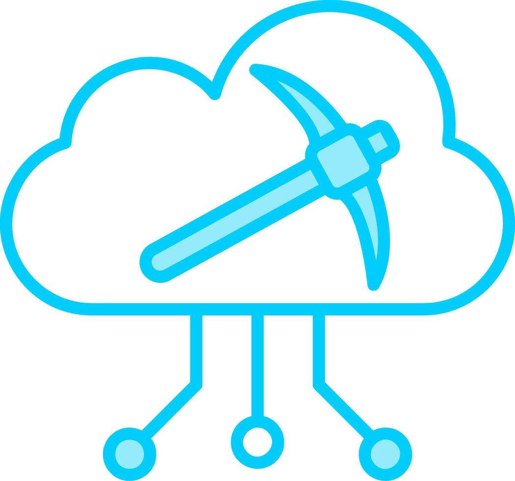 Cloud Mining Vector Icon