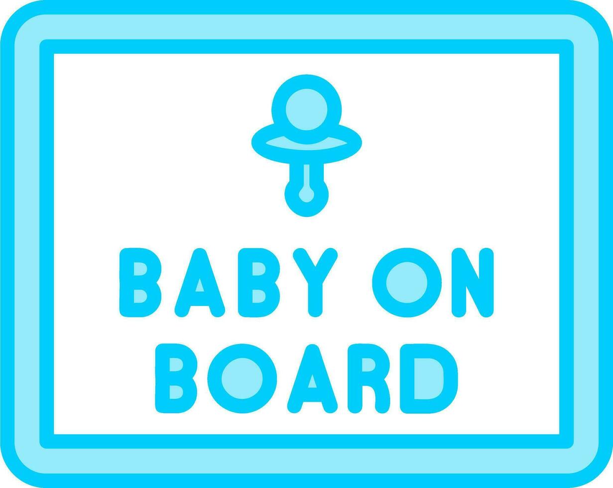 Baby On Board Vector Icon