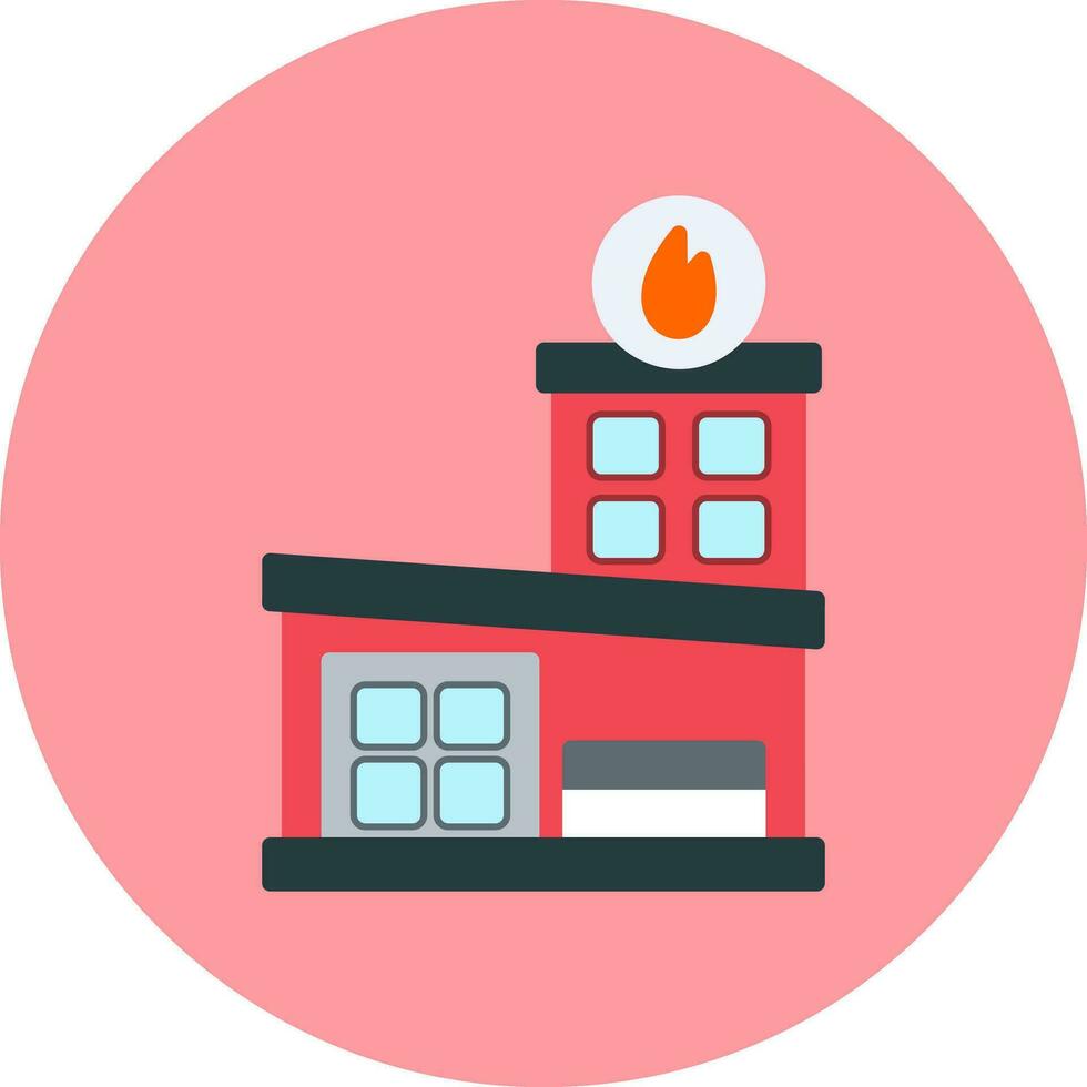 Fire Station Vector Icon