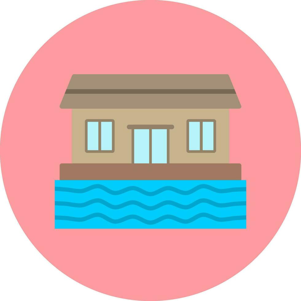 Houseboat Vector Icon