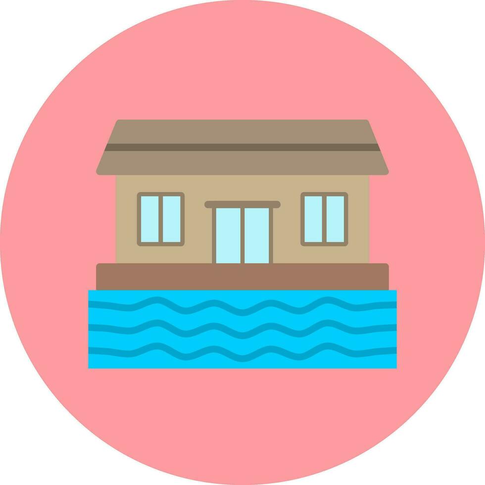 casa flotante vector icono