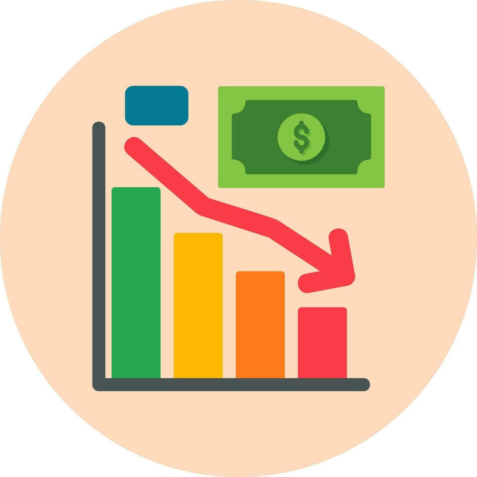 Down Graphic Vector Icon
