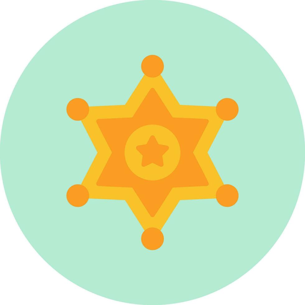 Sheriff Badge Vector Icon