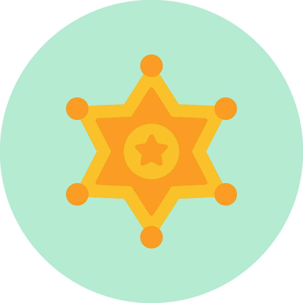 icono de vector de insignia de sheriff