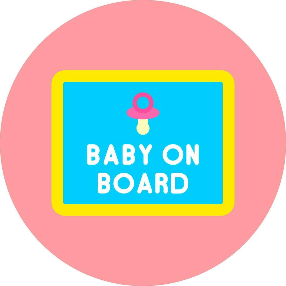 Baby On Board Vector Icon