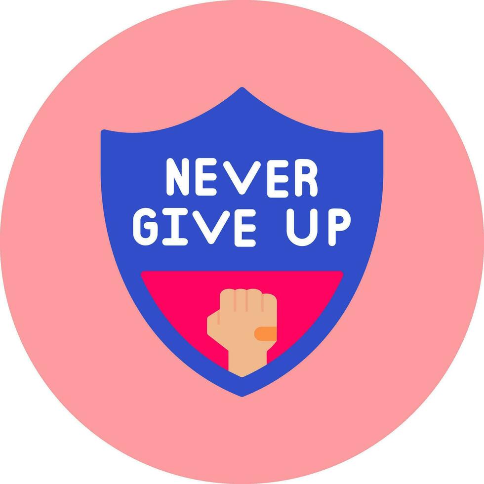 Never Give Up Vector Icon