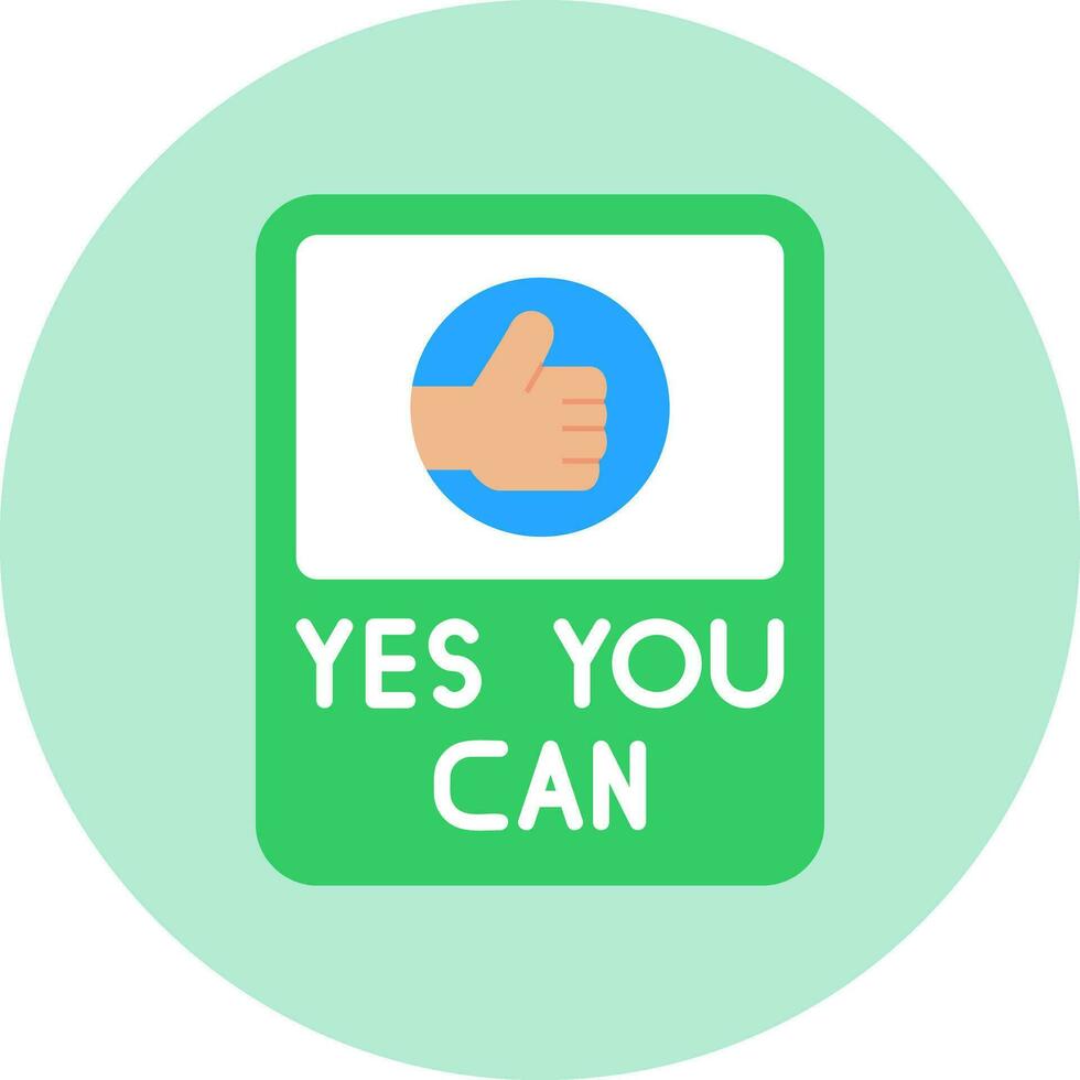 Yes You Can Vector Icon