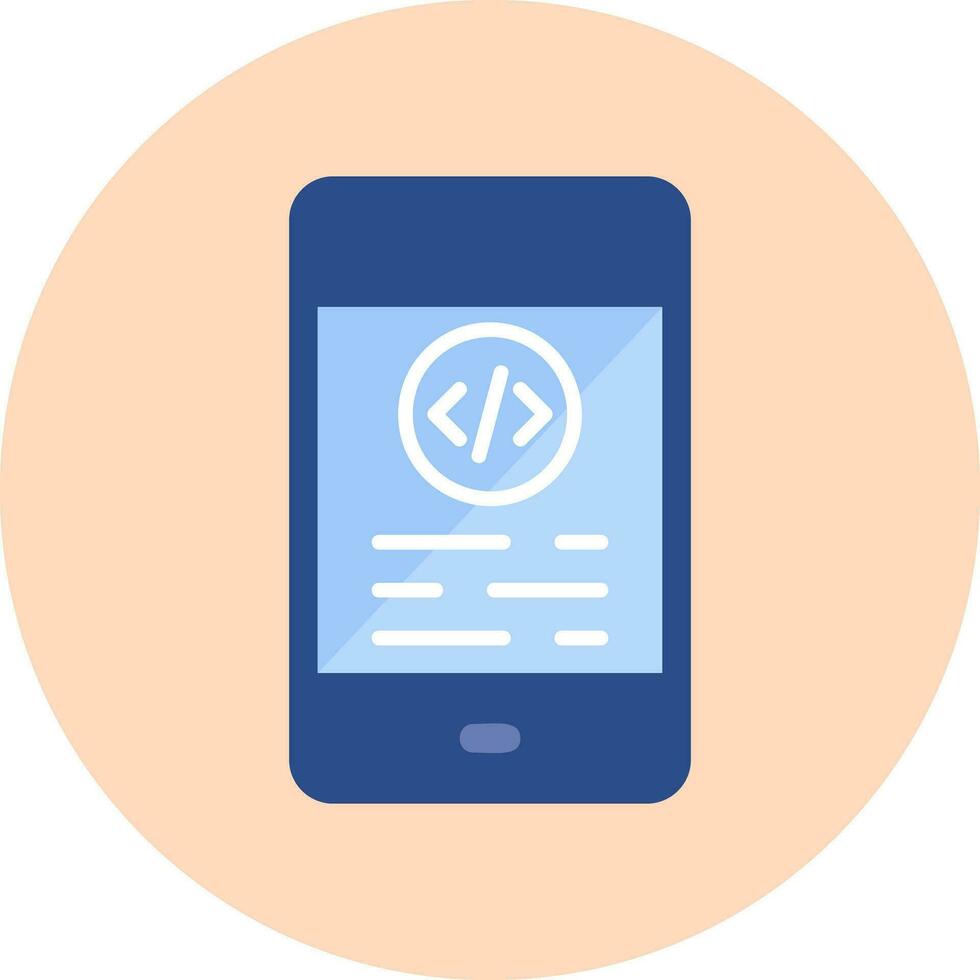 Mobile Coding Vector Icon