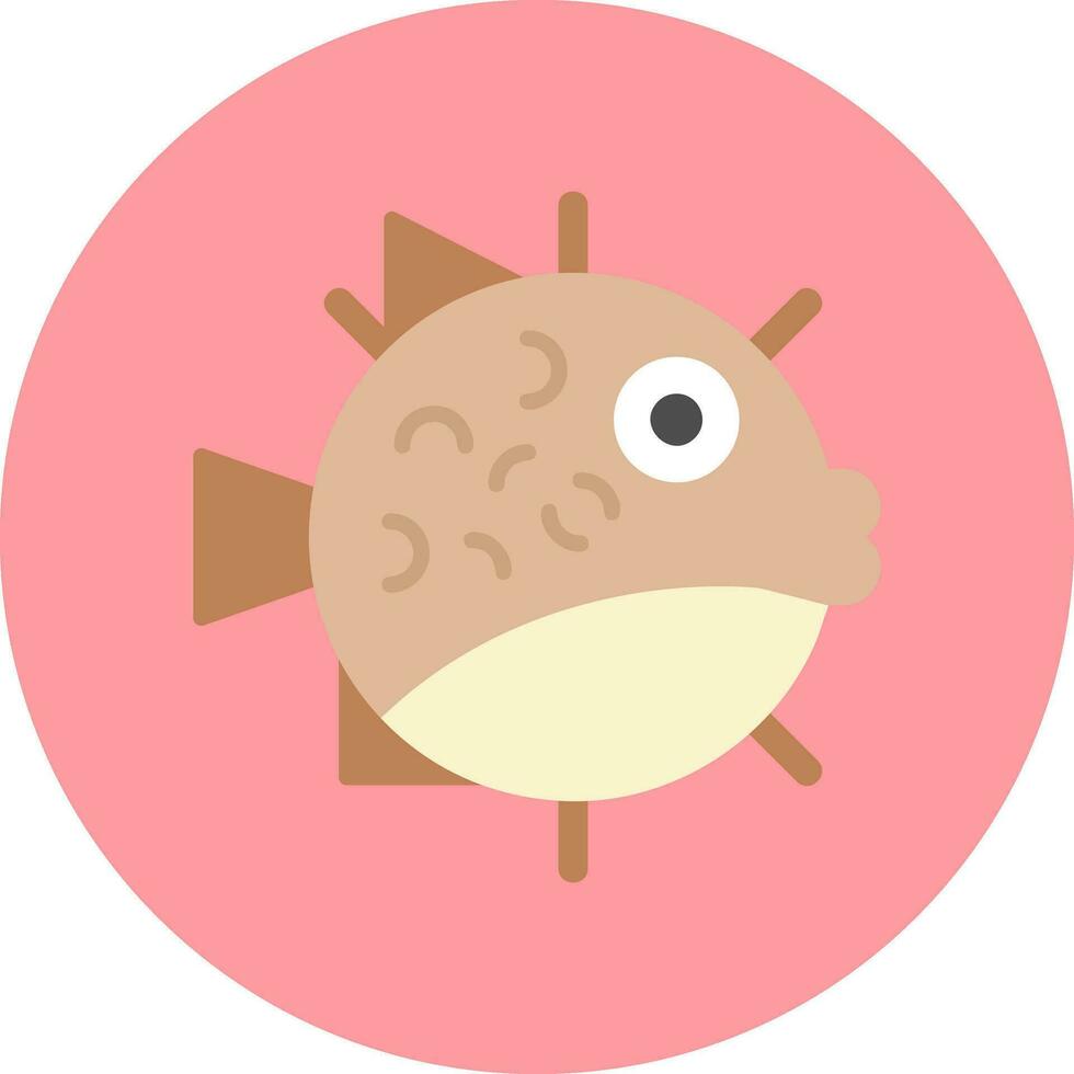 icono de vector de pez globo