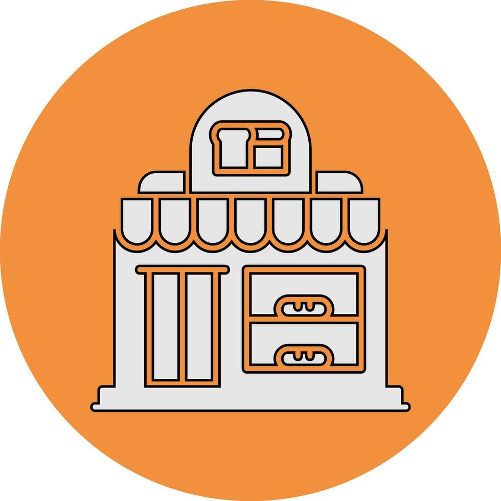 icono de vector de tienda de panadería