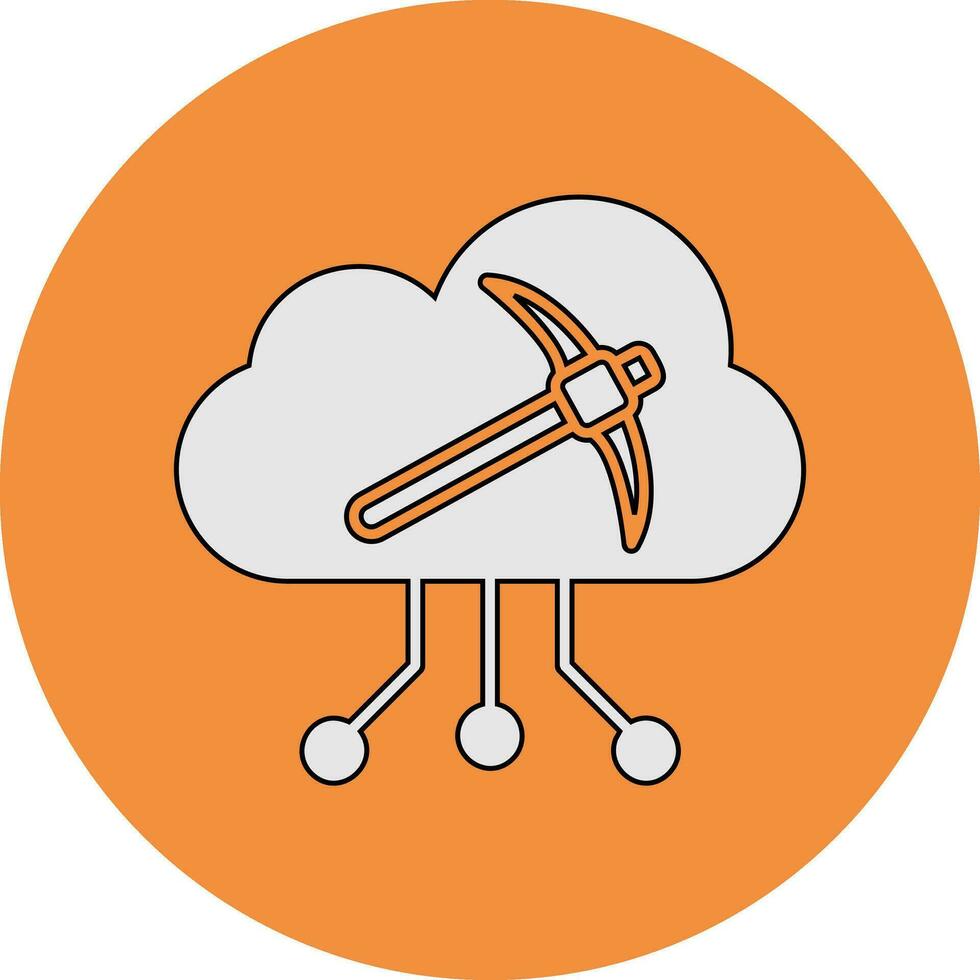 Cloud Mining Vector Icon