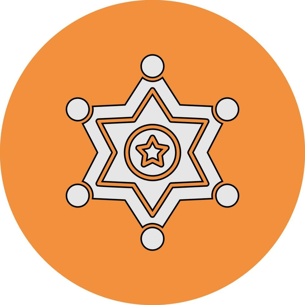 icono de vector de insignia de sheriff