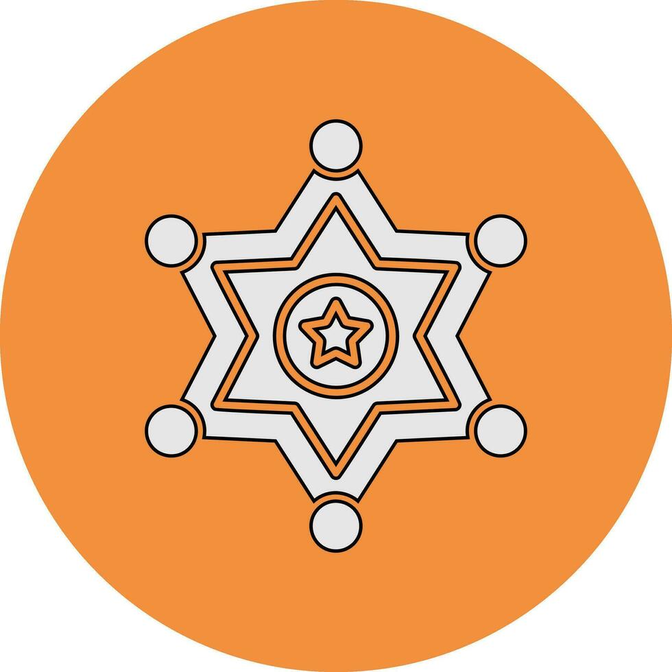Sheriff Badge Vector Icon