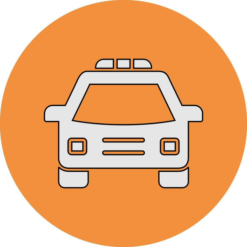 icono de vector de coche de policía